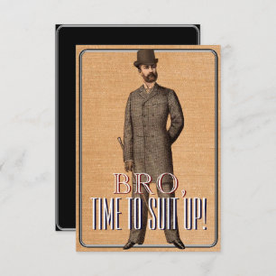 Vintage Elegant Best Man of Groomsman Request Kaar Kaart