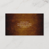 Vintage élégant Brown Étiquette doré (Dos)