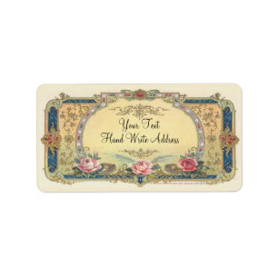 Vintage Élégant Étiquettes de adresse de pays fran