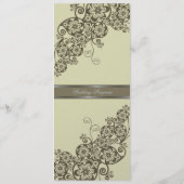 Vintage Élégant Floral Paisley Wedding Programme (Dos)