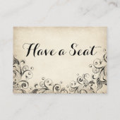 Vintage Élégant Plat Table Plat Cartes de Place (Dos)