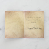 Vintage Elegant Soeur Carte Anniversaire (Intérieur)