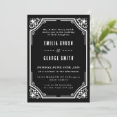 Vintage Elegant Wedding Invitation (Debout devant)