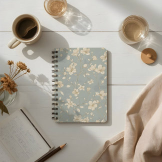 Vintage Elegante Botanische Lijnkunst Notitieboek