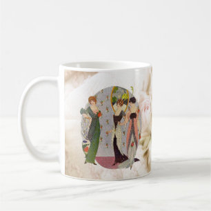 Vintage elegante damesmode uit de jaren 20 koffiemok