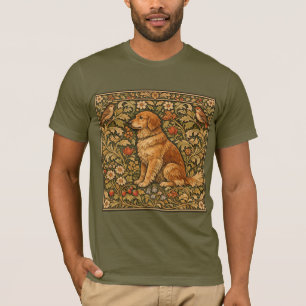 Vintage elegante Goudse retriever boho-schilderij T-shirt