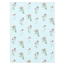 Vintage Elegante Pastelblauwe Bloemmotief Lente