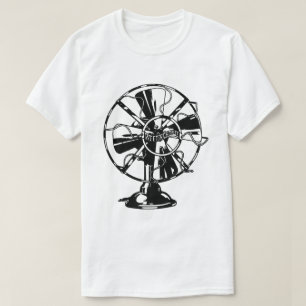 Vintage Elektrische Ventilator Grafische T-Shirt –
