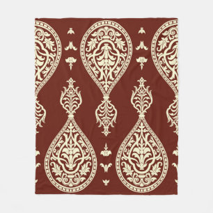 Vintage elements on a dark background fleece deken