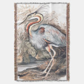 Vintage Elizabeth Gwillim Paars Heron Deken (Voorkant Verticaal)