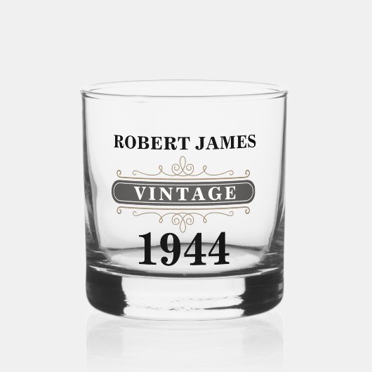 Vintage Elke dag Whisky Glas (Voorkant)