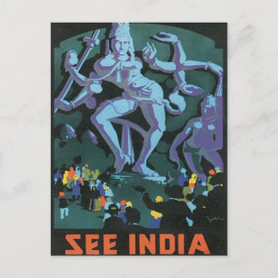 Vintage Ellora Caves India Briefkaart