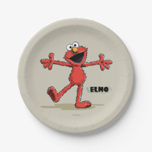 Vintage Elmo Papieren Bordje