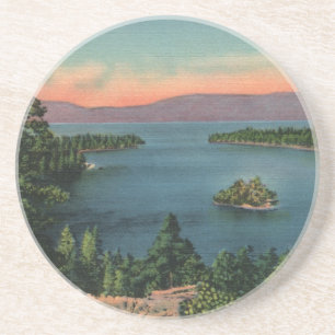 Vintage Emerald Bay Lake Tahoe Onderzetter