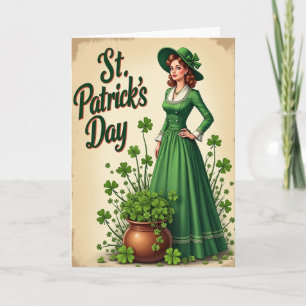 Vintage Emerald St. Patrick's Day Kaart