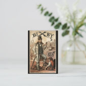 Vintage en Bixby Shoe Shine Visitekaartje (Staand voorkant)