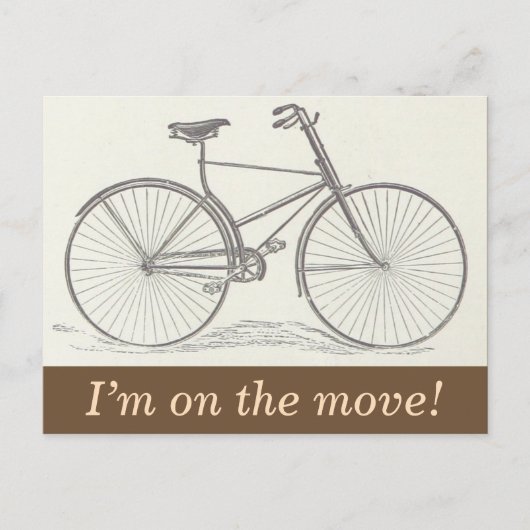 Vintage en klassieke nieuw-huis-ansichtkaart aankondigingskaart (Voorkant)