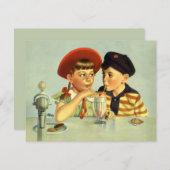 Vintage Enfants, Malt Shop Invitation (Devant / Derrière)