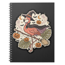 Vintage enge Flamingo Halloween-ontwerp