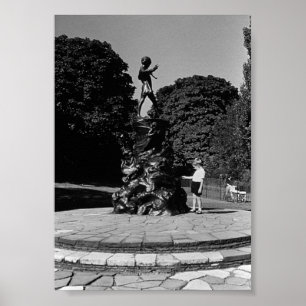 Vintage Engeland Londen Peter Pan standbeeld Kensi Poster