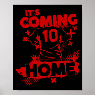 Vintage Engelse Retro Grunge Engeland Voetbal T Sh Poster