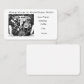 Vintage Engine Builder Business Card Visitekaartje (Voorkant / Achterkant)
