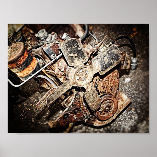 Vintage-engine Poster (Voorkant)