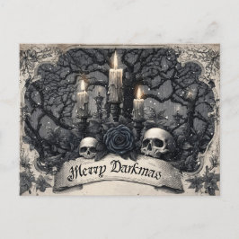 Vintage Engraving of a Gothic Christmas Scene Briefkaart