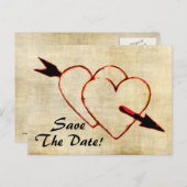 Vintage Enregistrer La Date ! Cartes postales (Devant / Derrière)