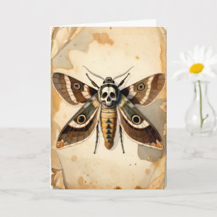 Vintage Entomologische Kunst Doodshoofdvlinder Kaart