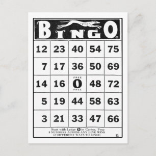 Vintage Ephemera    Bingo-kaart Briefkaart