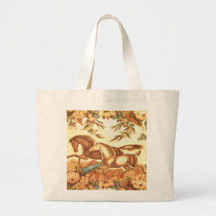 Vintage Equestrian Horse Bag Grote Tote Bag