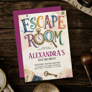 Vintage Escape Room Avontuur Spionage Mysterie Opl Kaart