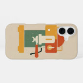 Vintage Espresso Machine iPhone 16 Hoesje (Achterkant horizontaal)