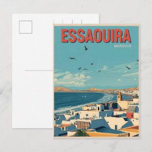 Vintage ESSAOUIRA stadsmedina Marokko reis Briefkaart
