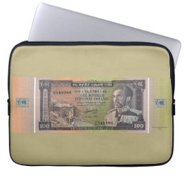 Vintage Ethiopian Birr Banknote Laptop Sleeve