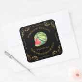 Vintage Étiquette Carré de confiture de pastèque m (Enveloppe)