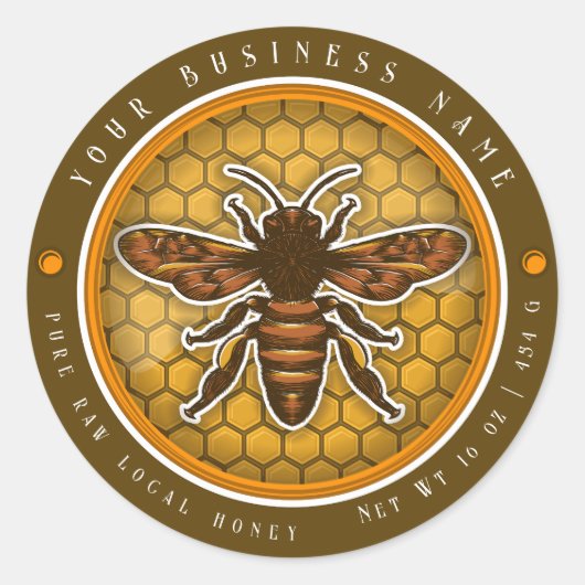 Vintage Étiquette de miel (Devant)