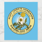 Vintage Étiquette de vin Dandelion fait maison Mod (Étiquettes simples)