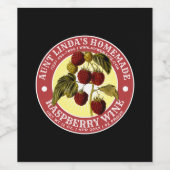 Vintage Étiquette de vin de framboise maison Modèl (Étiquettes simples)