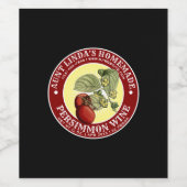 Vintage Étiquette de vin Persimmon maison Modèle (Étiquettes simples)