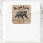 Vintage Étiquette Saumon Kodiak (Sac)