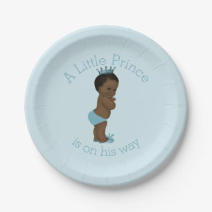 Vintage Etnisch Weinig Blauw van het Baby shower Papieren Bordje