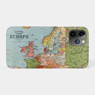 Vintage Europa 20e eeuw Bacon's Standard Kaart iPhone 11 Pro Hoesje