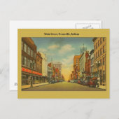 Vintage Evansville Indiana Briefkaart (Voorkant / Achterkant)