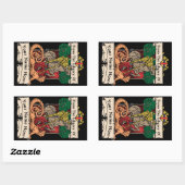 Vintage Ex Libris Knight & Dragon Étiquette Modèle (Feuille)