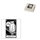Vintage Ex Libris Uil, Aangepaste Bibliotheekboekp Rubberstempel (Gestempeld)
