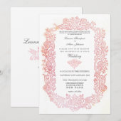 Vintage Fairytale Birds Faire-part de mariage fron (Devant / Derrière)