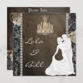 Vintage Fairytale Faire-part de mariage AUTHENTIQU (Devant / Derrière)