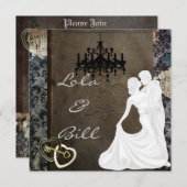 Vintage Fairytale Faire-part de mariage AUTHENTIQU (Devant / Derrière)